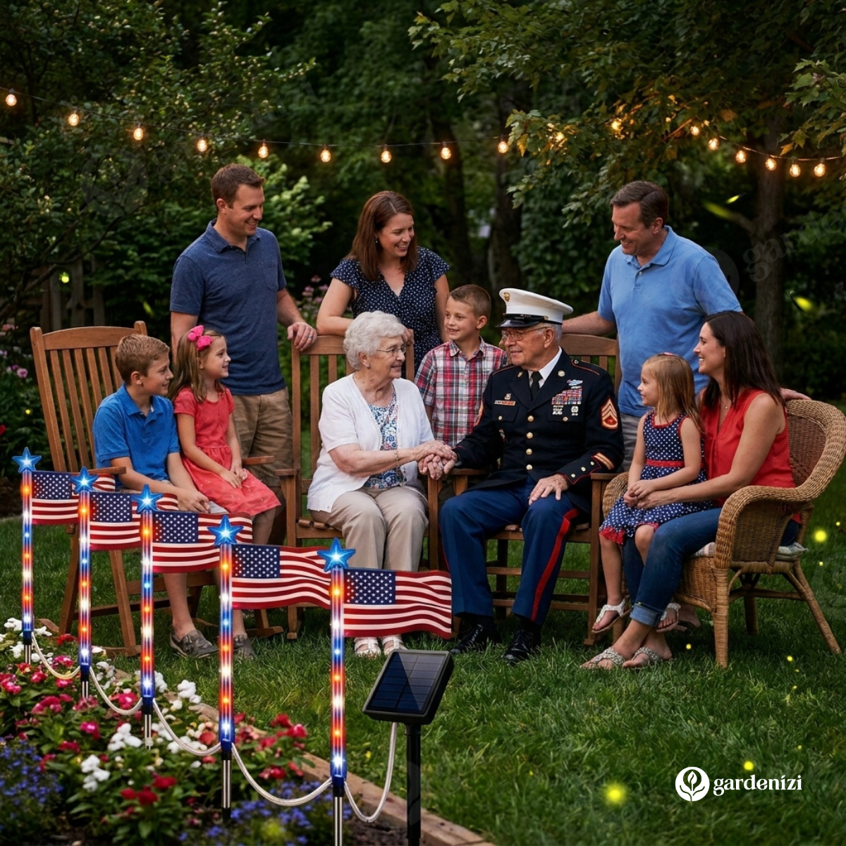 Sovereign Stars & Stripes Path Lights • Gardenizi