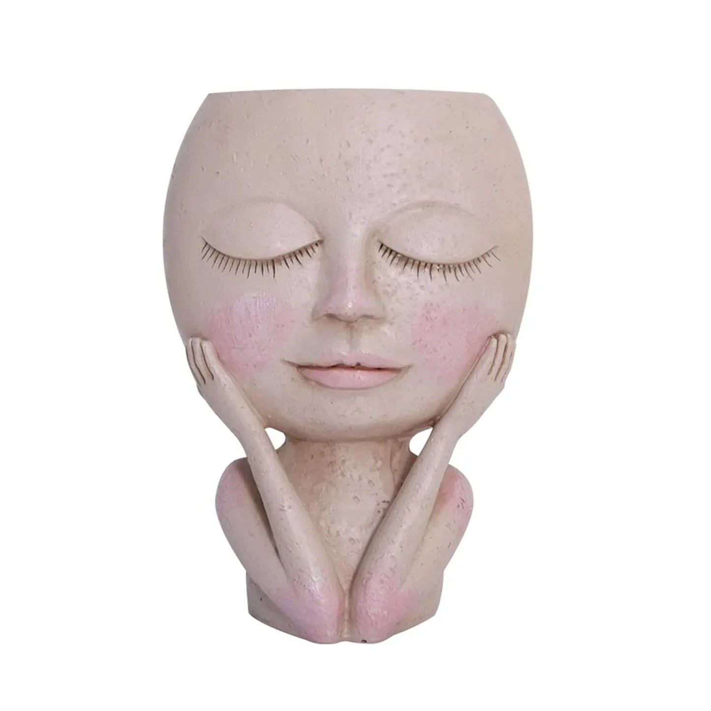 Girls Face Head Flower Planter Succulent.