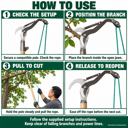 High Altitude Pruning Shears - Flexible Branch Cutter
