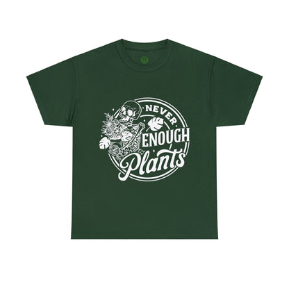 Never Enough Plants Skull Shirt for Garden Lover Unisex Heavy Cotton Tee.