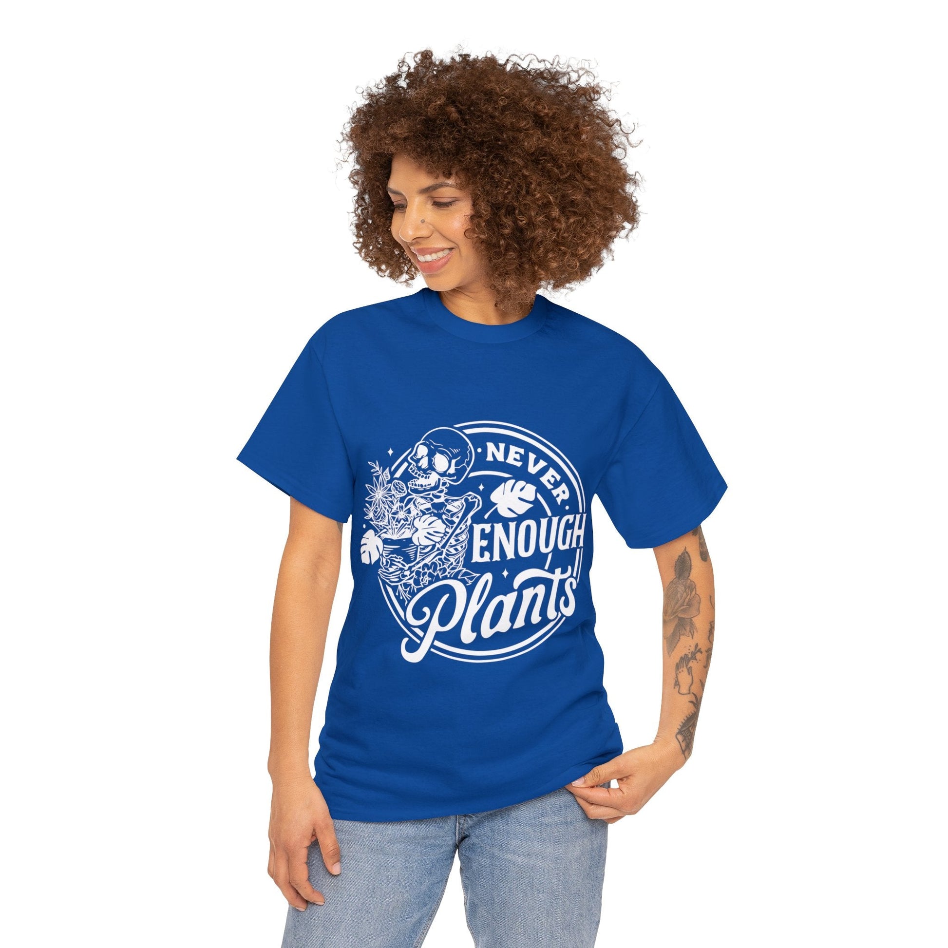 Never Enough Plants Skull Shirt for Garden Lover Unisex Heavy Cotton Tee.