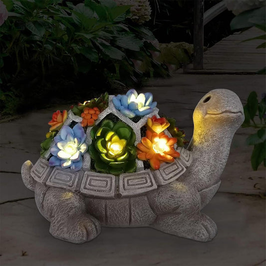 Solar Garden Outdoor Statues Turtle.