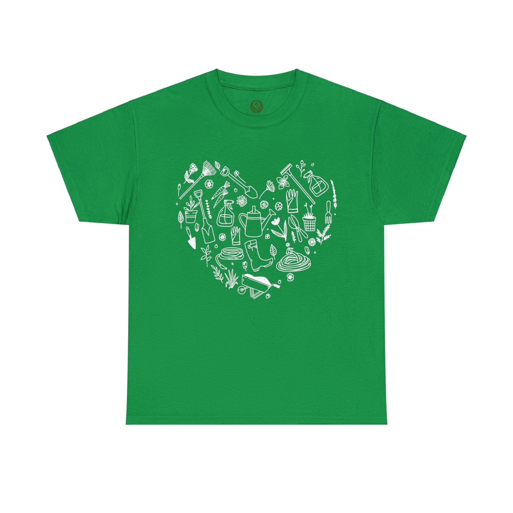 Heart Gardening Shirt for Garden Lover Unisex Heavy Cotton Tee.