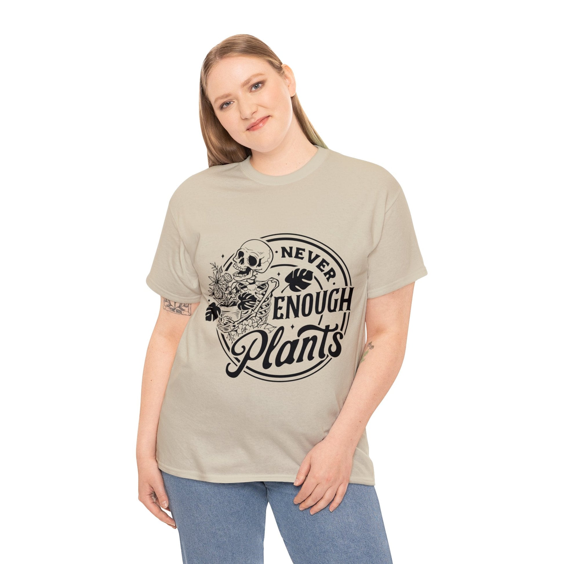 Never Enough Plants Skull Shirt for Garden Lover Unisex Heavy Cotton Tee.