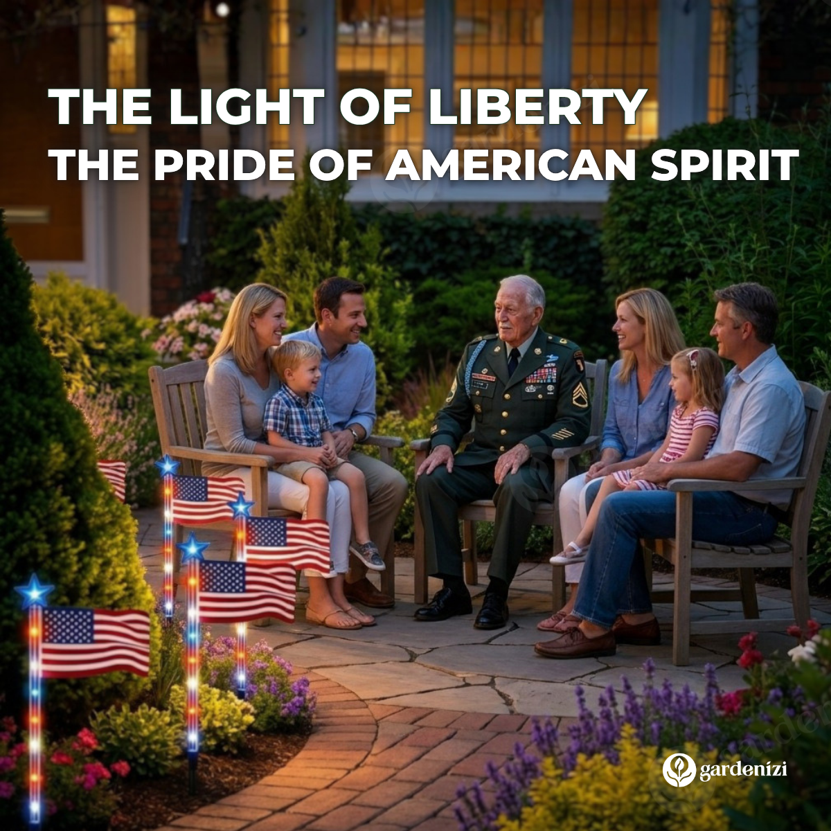 Sovereign Stars & Stripes Path Lights • Gardenizi