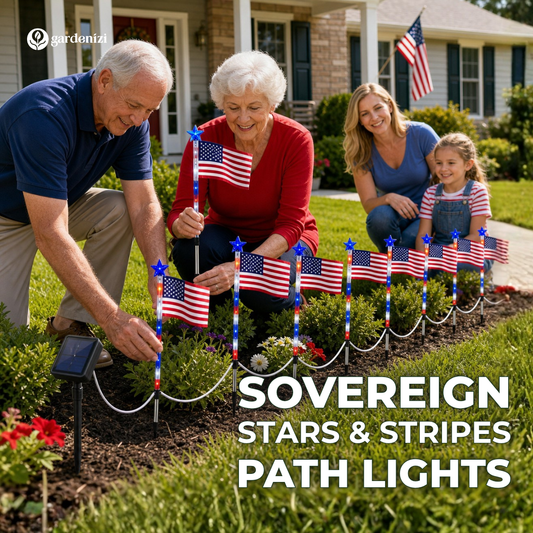 Sovereign Stars & Stripes Path Lights • Gardenizi