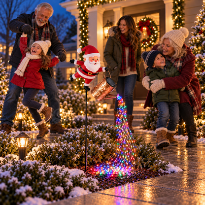 Santa Solar Sprinkle Light • Gardenizi
