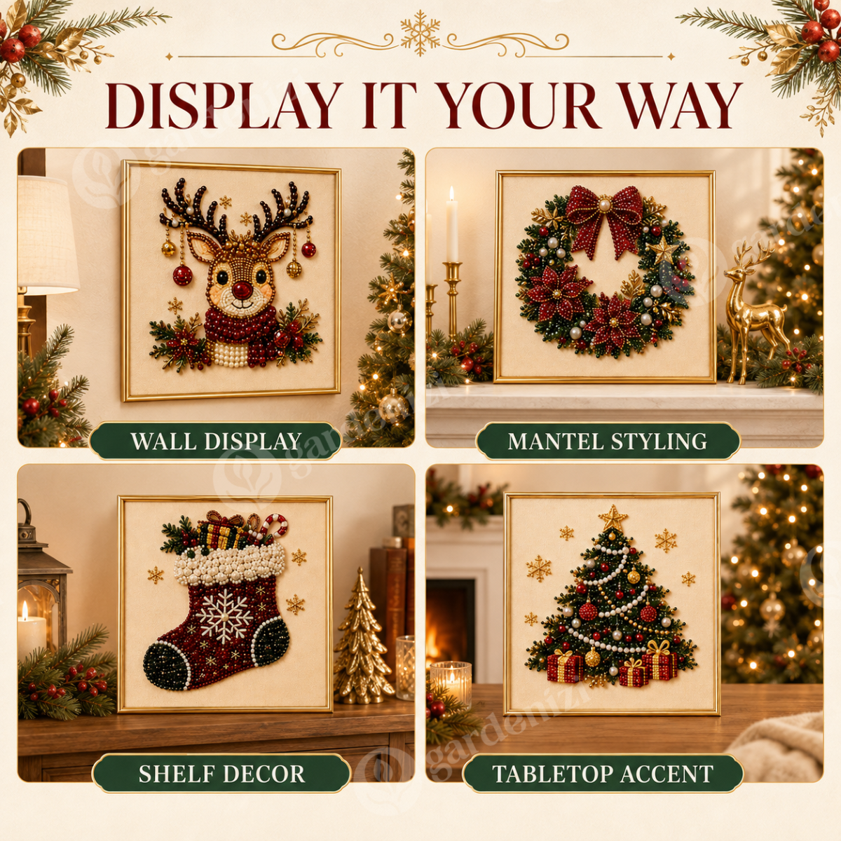 Christmas Sparkle Diamond Painting Kit • Gardenizi